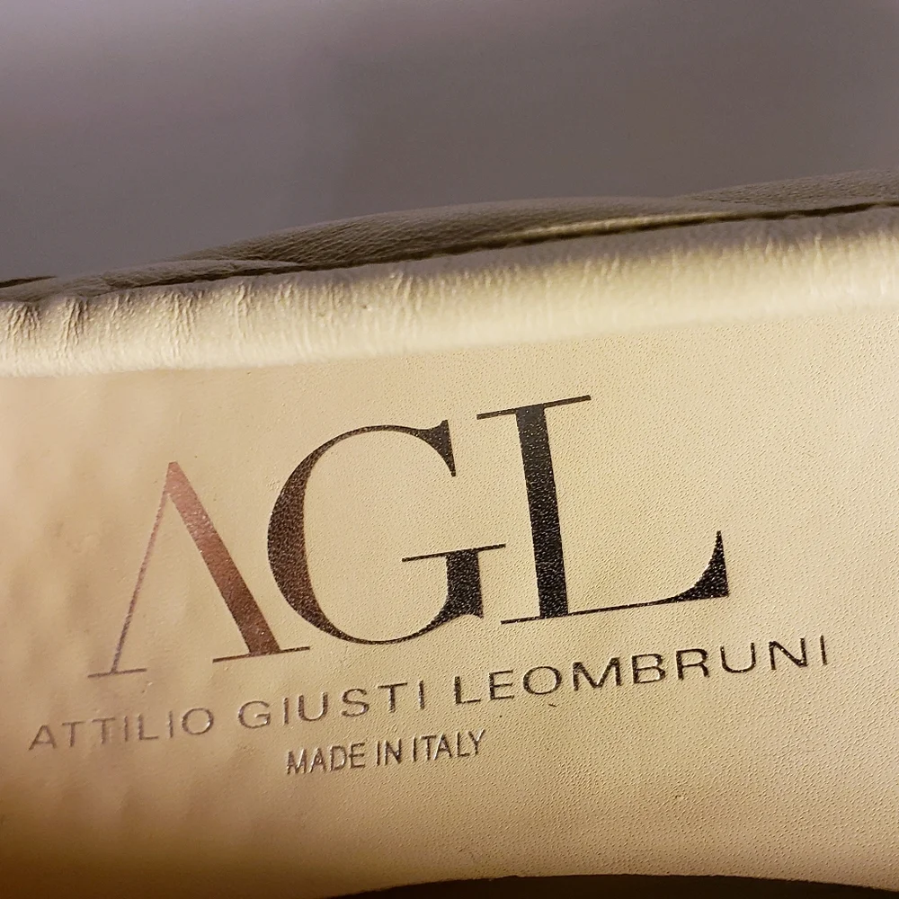 AGL Ballet Leather Cream Flats - Picture 7 of 7